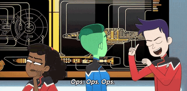 A brief animation from Star Trek: Lower Decks.